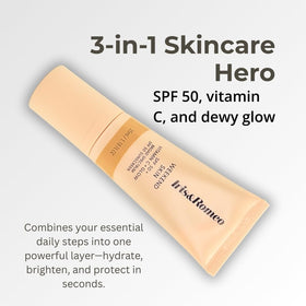 IRIS&ROMEO Weekend Skin tint on skin delivering sheer glow