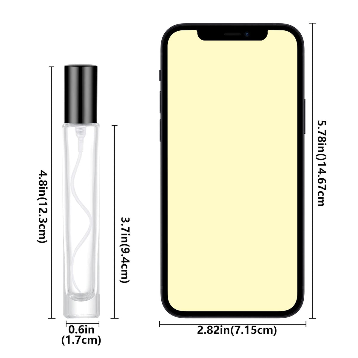 IRON BILL 8-pack travel set: stay organized with compact glass atomizers