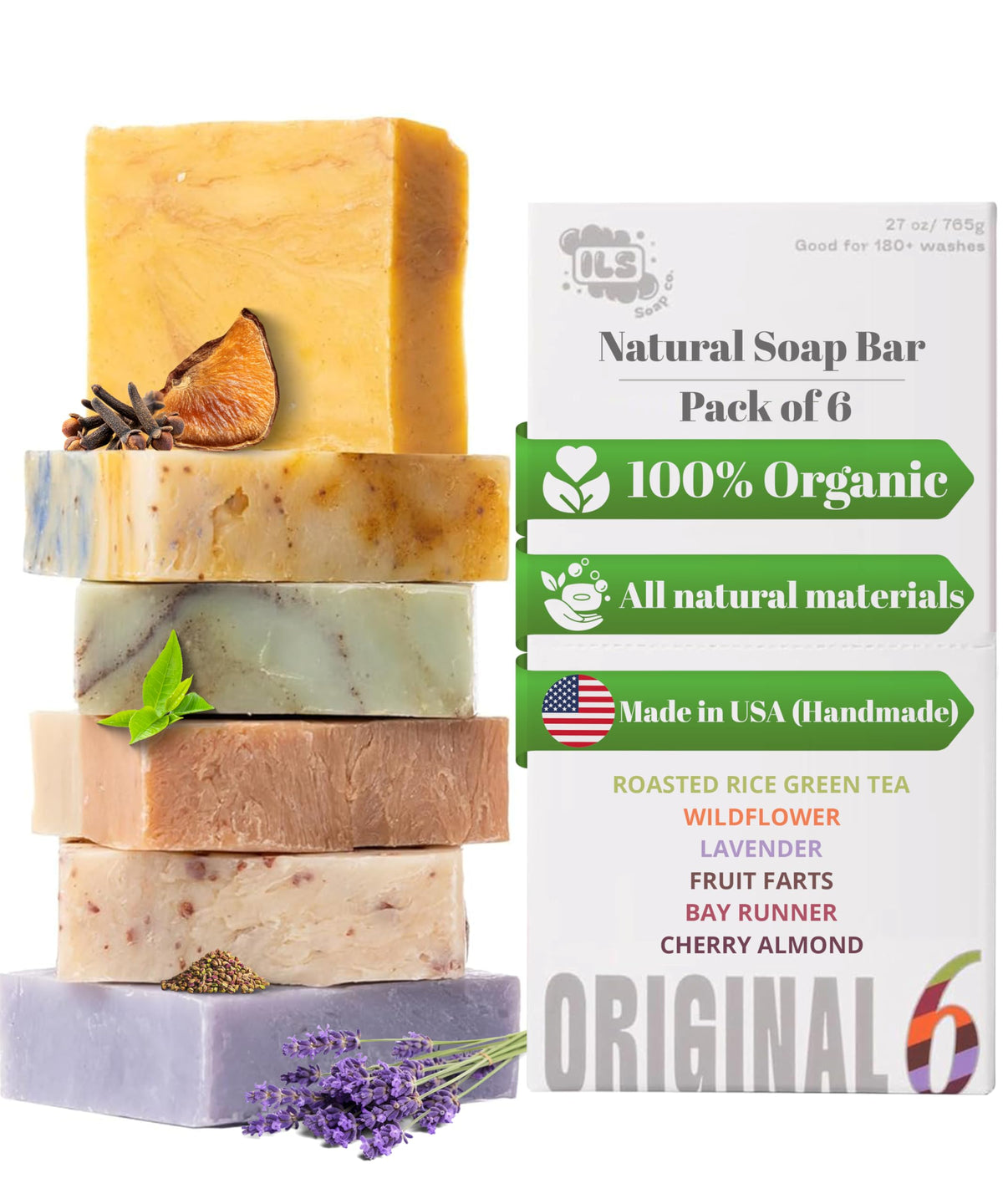Iron Lion Soap assorted pack showcases six scents for a versatile, refreshing cleanse.