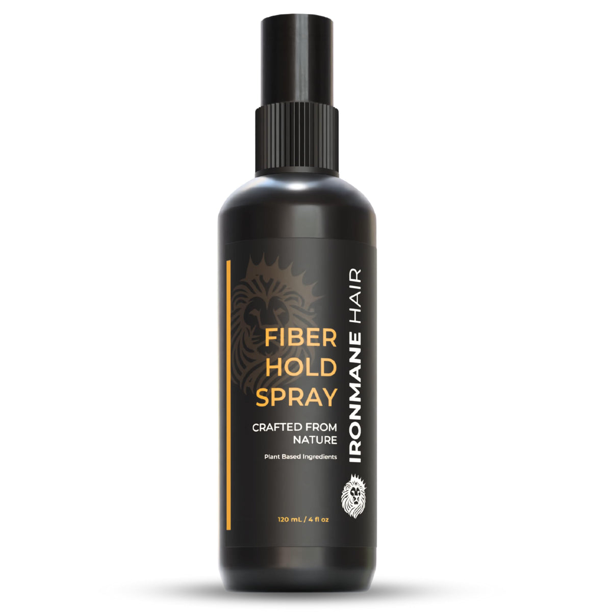 IRONMANE Hair Fiber Hold Spray bottle front view for a natural matte hold.