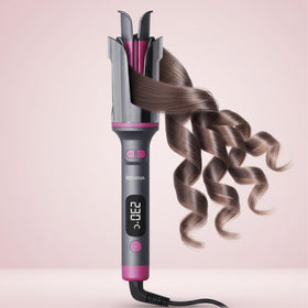 IROVANA CurlX Pro in action delivering smooth, automatic curls.
