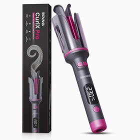 IROVANA CurlX Pro ceramic large barrel close-up for silky curls.