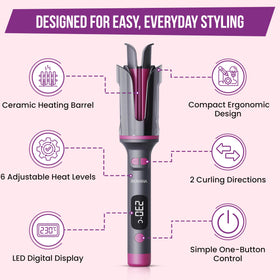 IROVANA CurlX Pro salon-like curls with controlled heat.