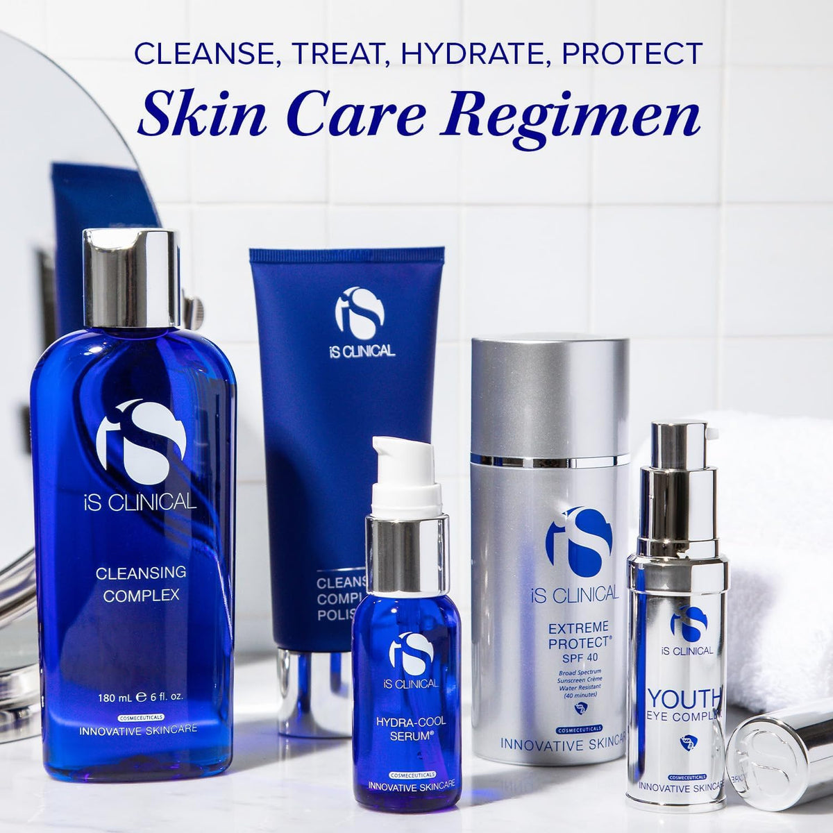 iS Clinical Cleansing Complex Polish after-use glow and hydrated skin
