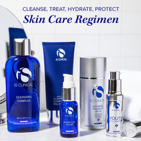 iS Clinical Cleansing Complex Polish after-use glow and hydrated skin