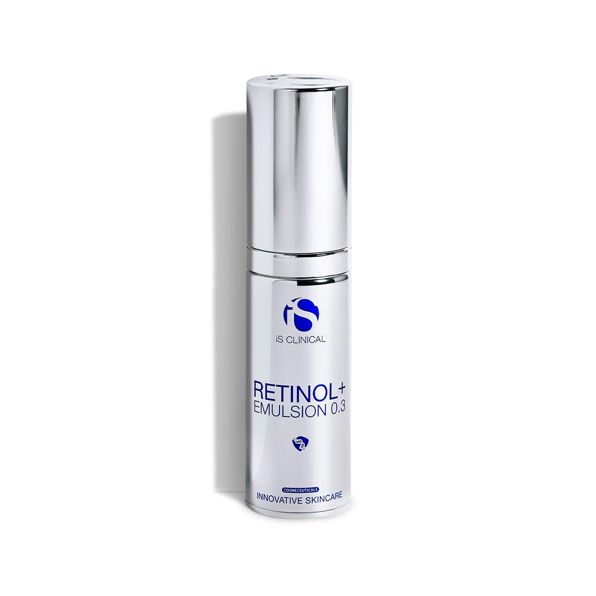 iS CLINICAL Retinol+ Emulsion 0.3 bottle visible, may smooth and even skin tone