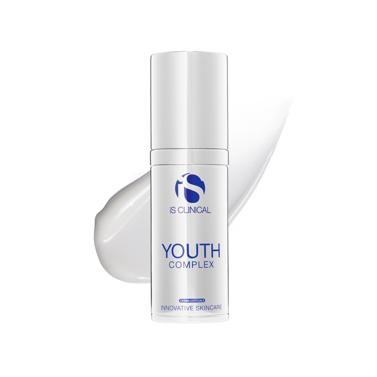 IS CLINICAL Youth Complex bottle close-up highlighting hydrating formula for plump skin