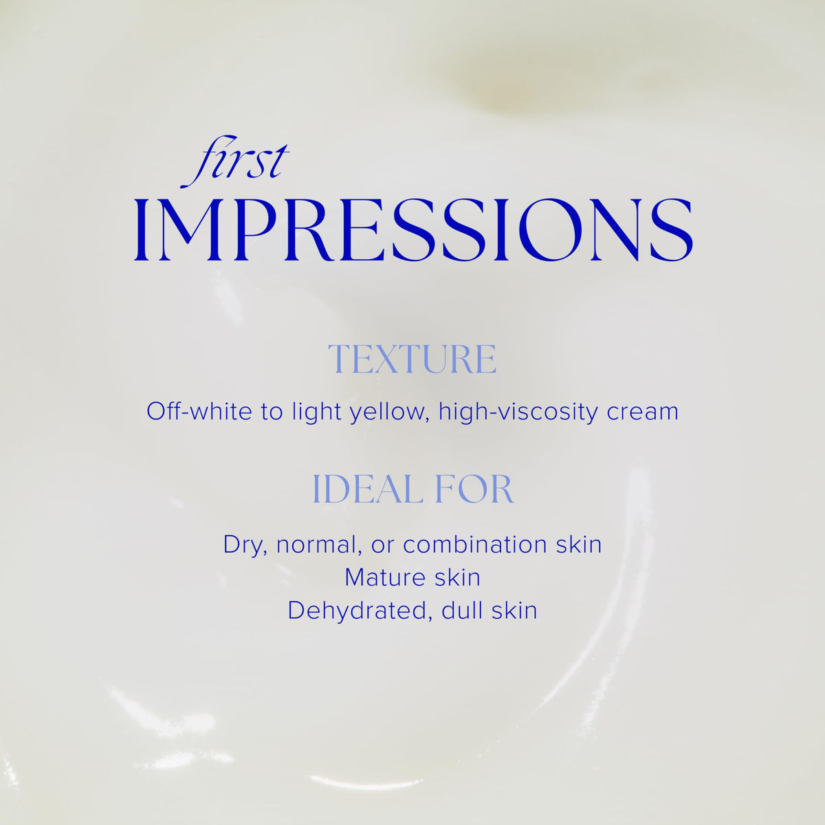 iS CLINICAL Youth Intensive Crème swirl on skin demonstrating smoothing for a refined complexion