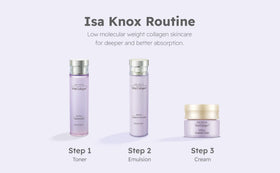 Isa Knox Age Focus Vital Collagen gift set open with product lineup