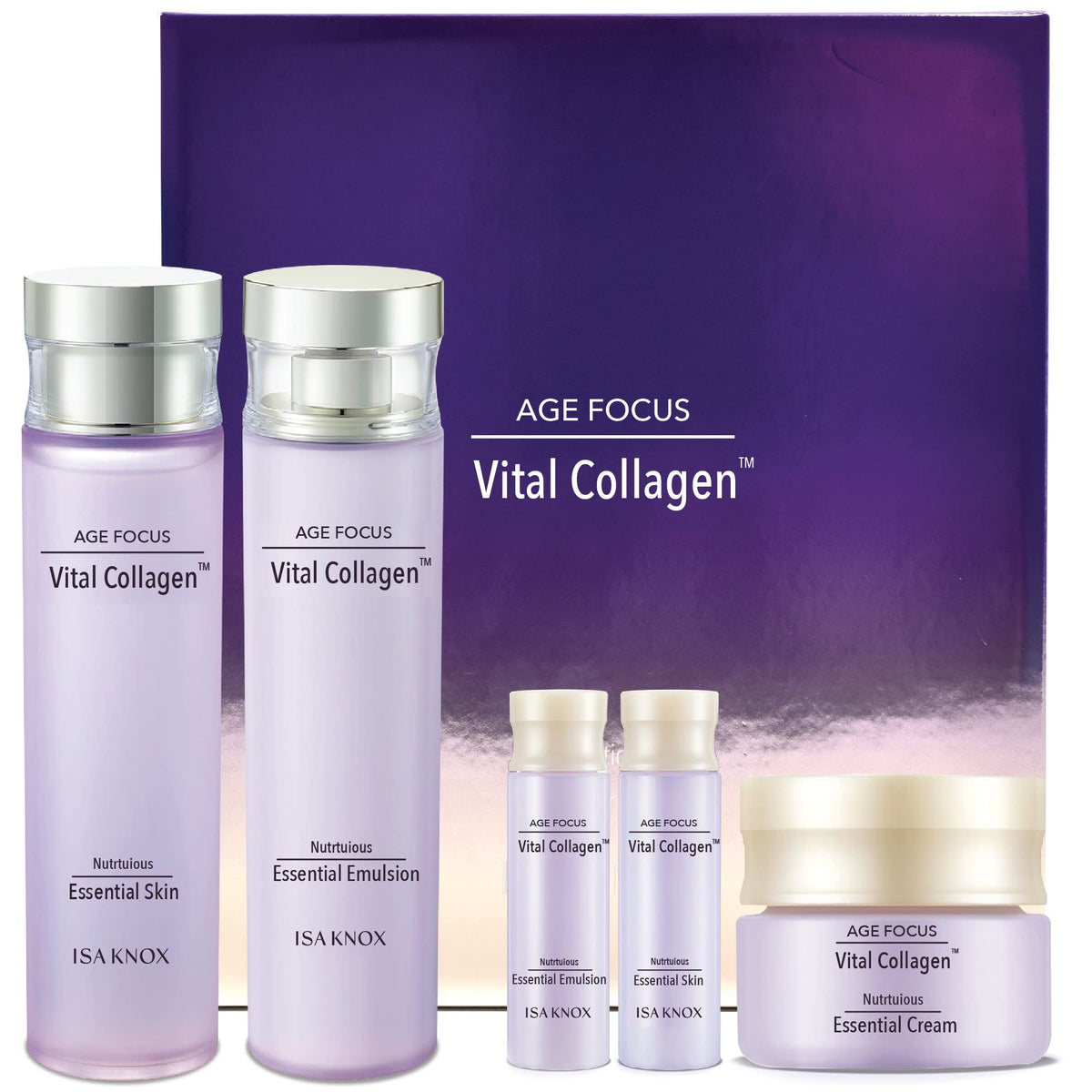 Isa Knox Age Focus Vital Collagen Toner bottle for gentle hydration and prep