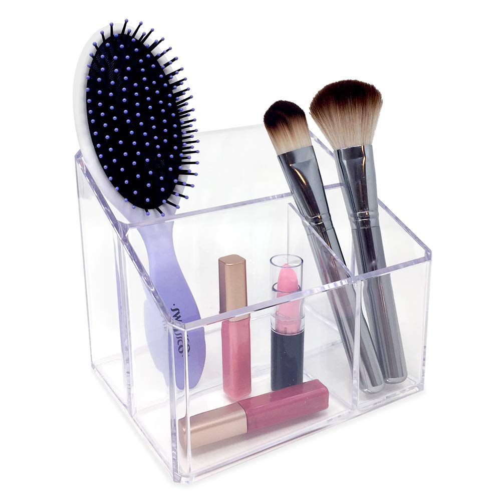 Isaac Jacobs clear acrylic organizer back section for longer items like brushes