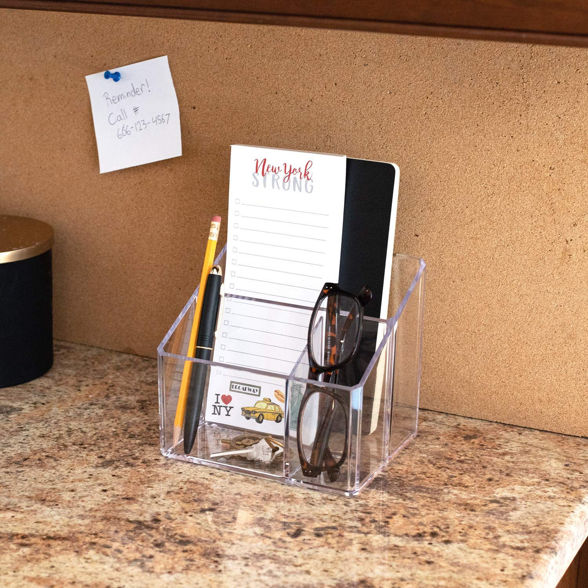 Isaac Jacobs desk organizer for pens and pencils, clutter-free