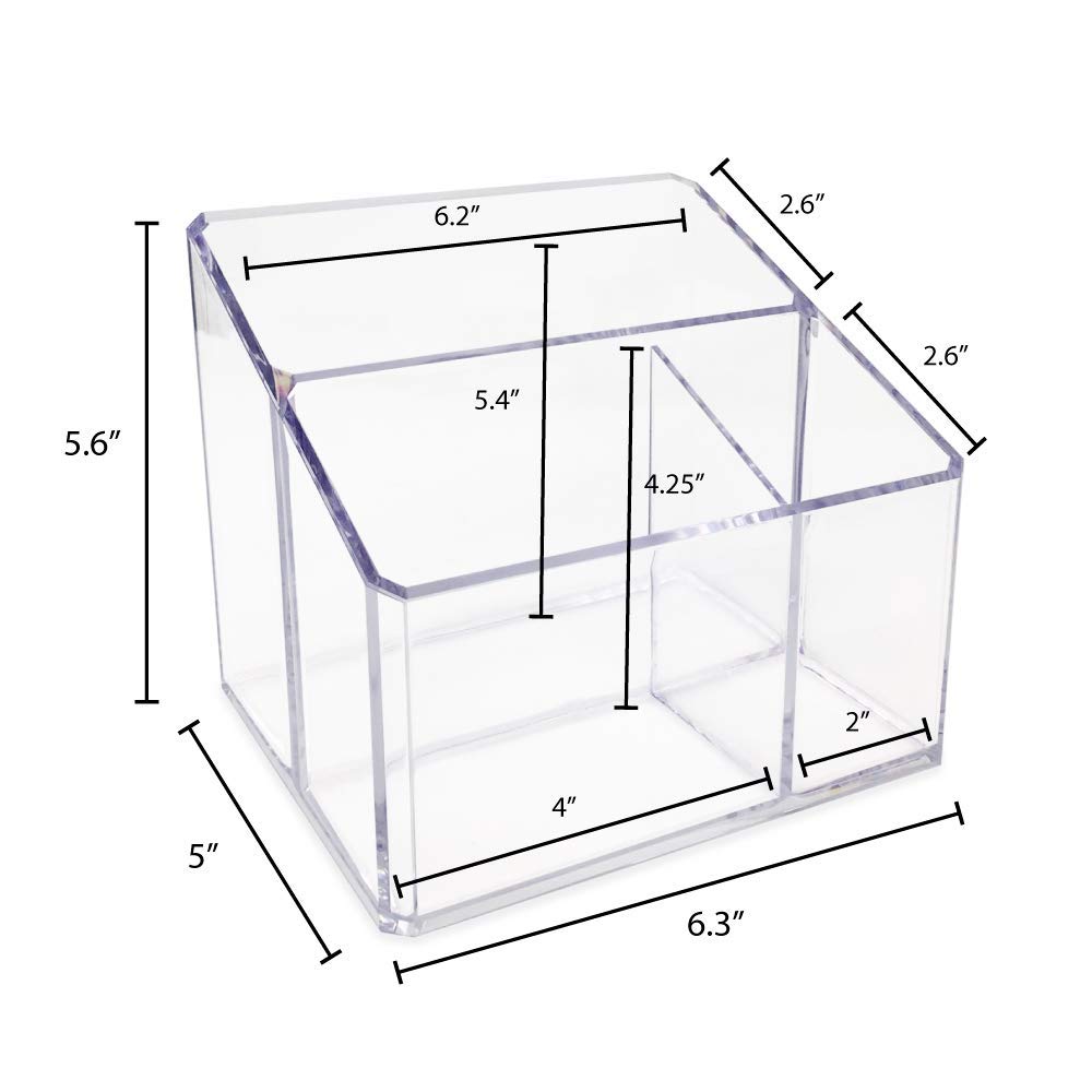 Isaac Jacobs clear organizer ideal for makeup brushes and nail files