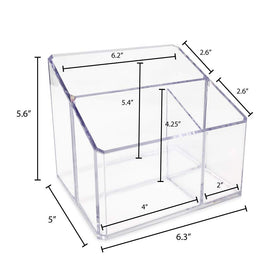 Isaac Jacobs clear organizer ideal for makeup brushes and nail files