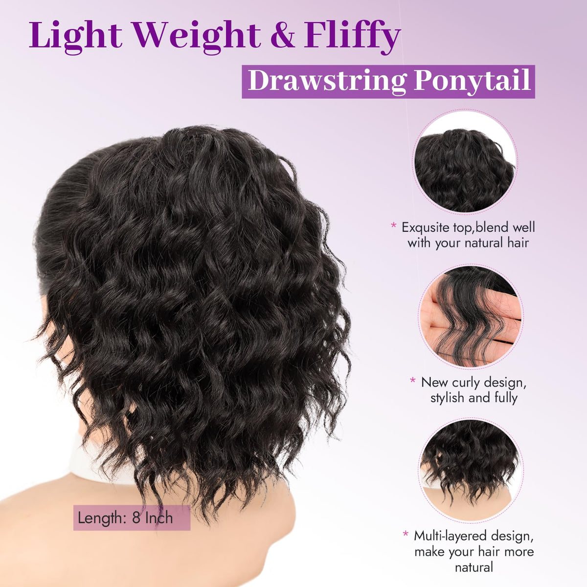 Isaic daily-use synthetic hair extension for easy, stylish daily wear.