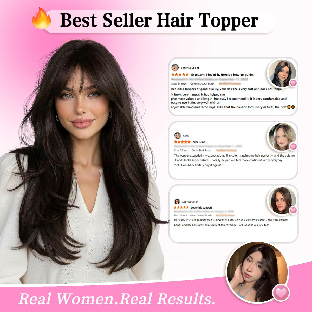 Isaic Hair Topper features a breathable mesh base for all-day comfort.
