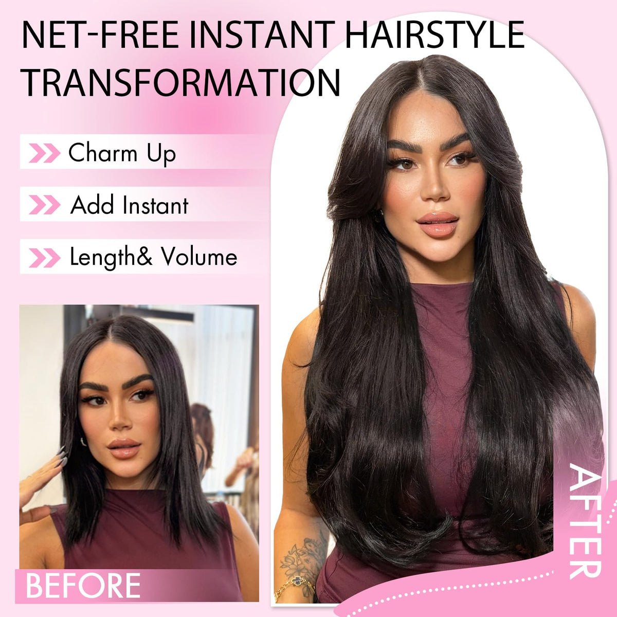 Isaic layered-wiglet blends naturally for a seamless, undetectable look