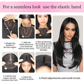 Isaic Hair Topper quick clip-in application for fast styling.
