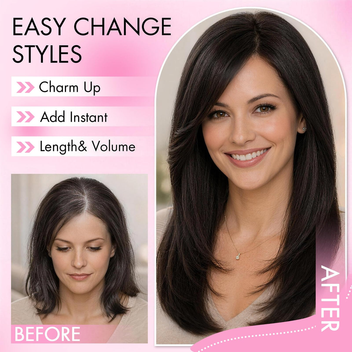 Isaic volume boosting topper creates instant fullness without a full wig