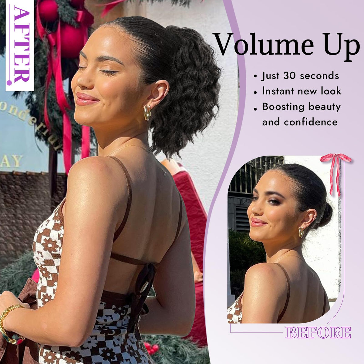 Isaic lightweight, comfortable ponytail that stays in place during movement.
