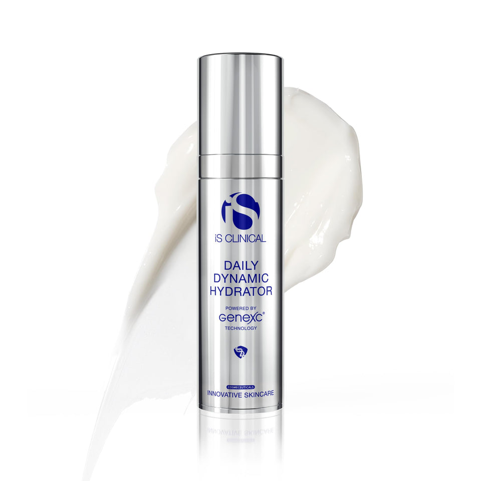 iS CLINICAL Daily Dynamic Hydrator bottle emphasizing premium packaging for daily hydration.