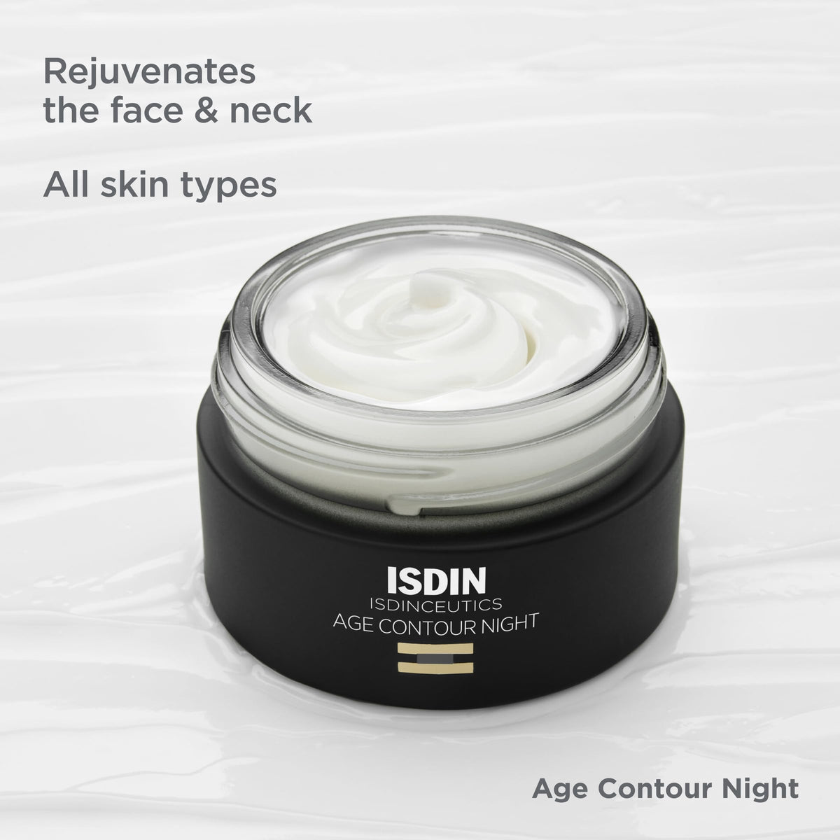 Face-area close-up hints at even tone and subtle glow.