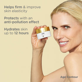 Night-application of ISDIN Age Contour Cream promoting overnight rejuvenation