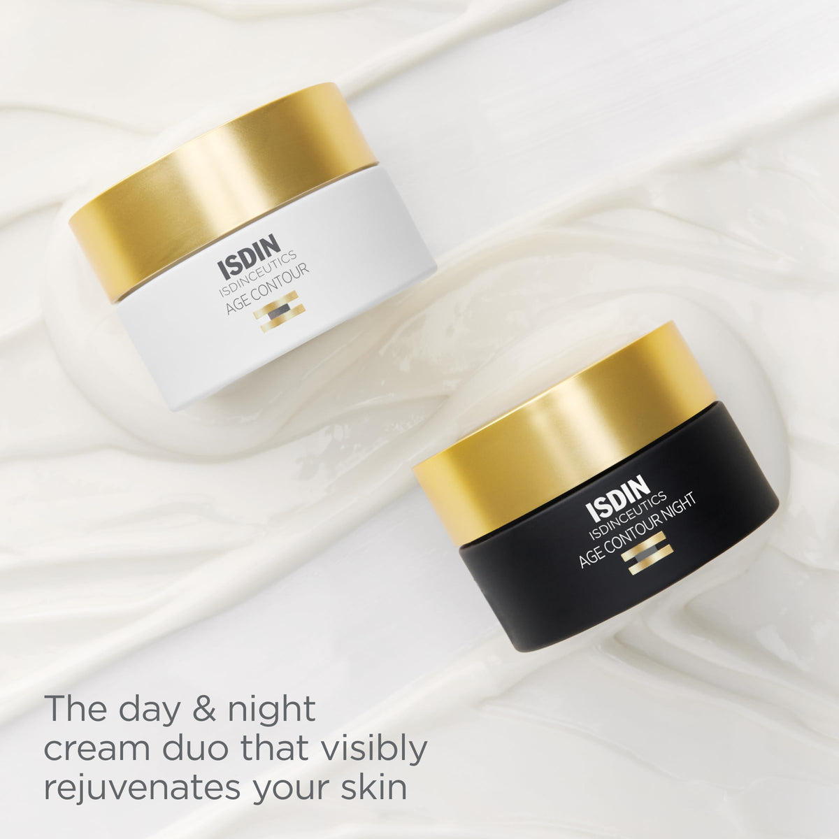 Nightstand setup with ISDIN Age Contour Cream for bedtime routine