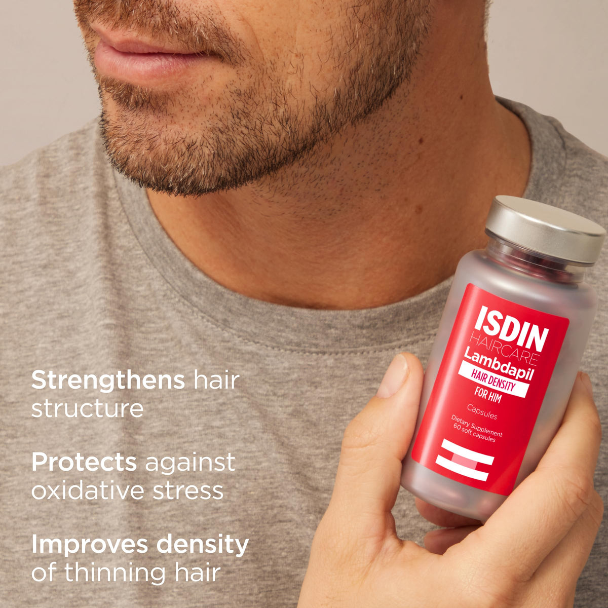 ISDIN Lambdapil ingredients Serenoa repens and Pygeum africanum