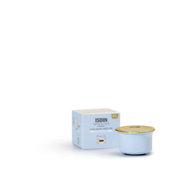 ISDIN Isdinceutics Eco-Refill bottle pour showing hydration for daily use.