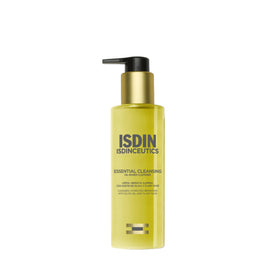 ISDIN Isdinceutics Essential Cleansing Oil bottle pour for gentle makeup melt