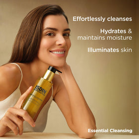 ISDIN Isdinceutics Essential Cleansing Oil on skin after cleansing reveals hydrated softness