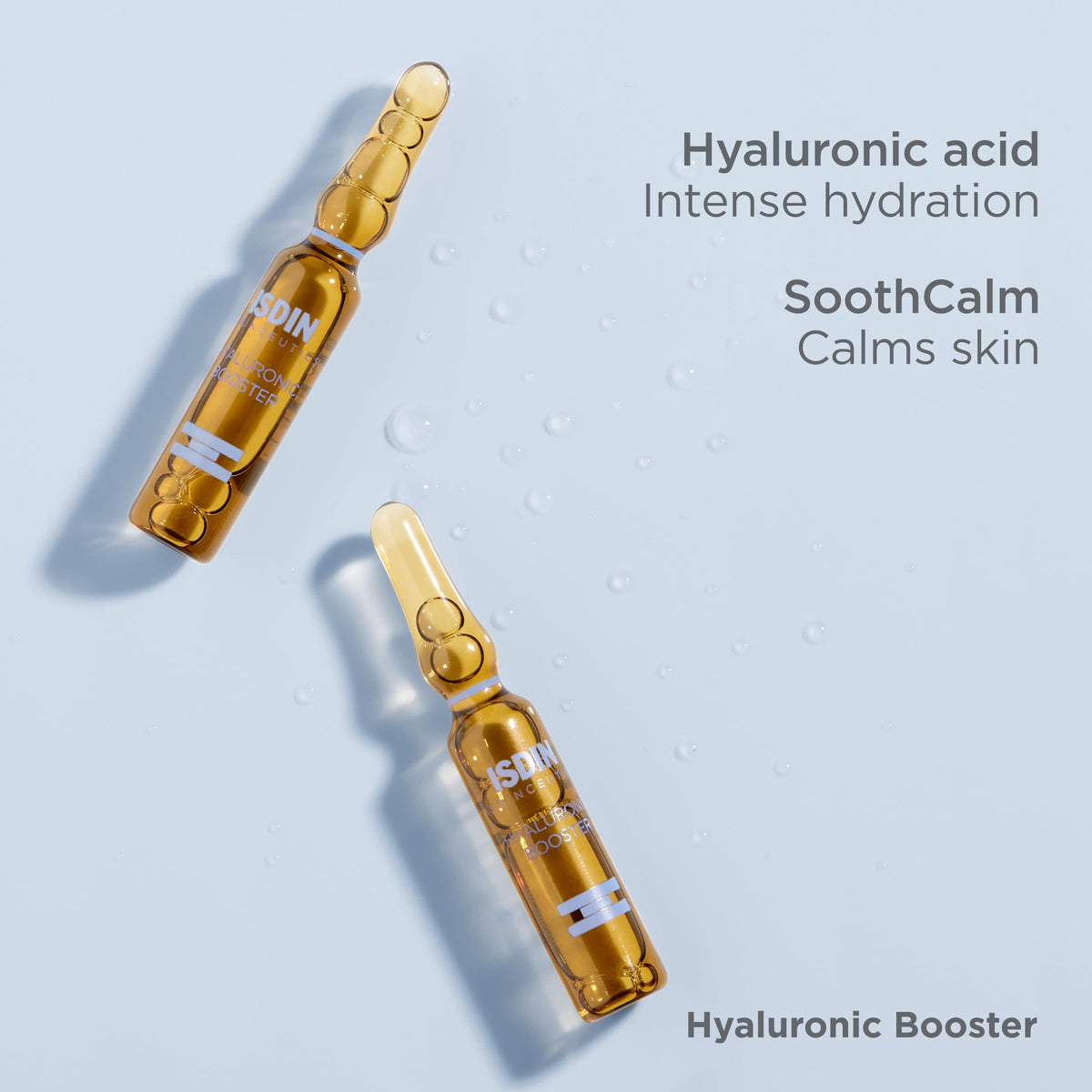 ISDIN Isdinceutics ampoules shown as part of a spa-like hydration ritual
