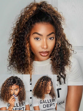 ISEE 5x7 lace closure wig uses breathable cap for comfort.