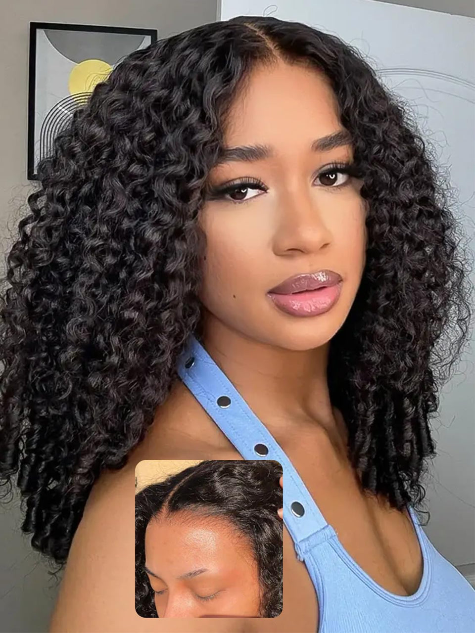 ISEE Burmese curly wig 18in with natural curls for everyday elegance