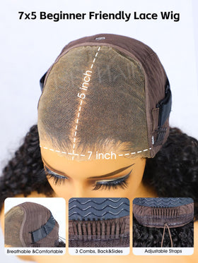 ISEE ready to wear wig without glue or gel needed
