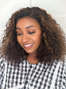 ISEE healthily colored honey blonde wig ready to wear straight from box.