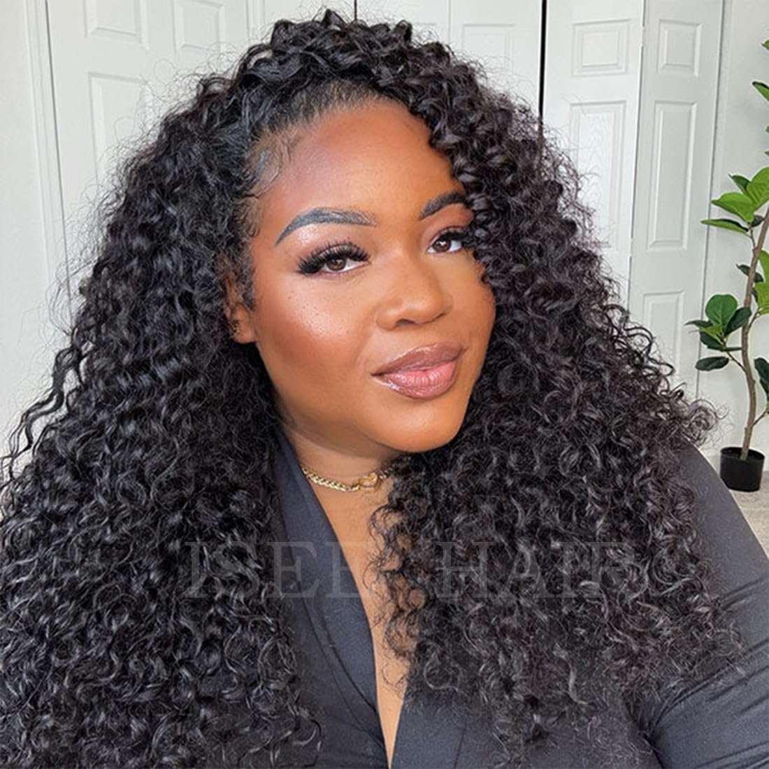 ISEE high ponytail, bun, and half-up options.