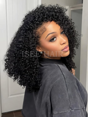 ISEE Kinky curly texture reveals natural bounce and body.