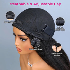 ISEE no-braiding-needed flip-over wig for effortless styling
