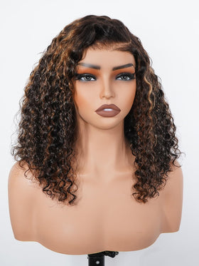 ISEE water wave lace front wig with HD lace for natural coverage.