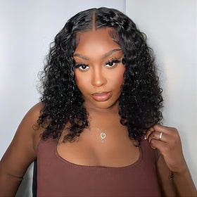 ISEE glueless wig side view highlighting secure fit and comfortable cap.
