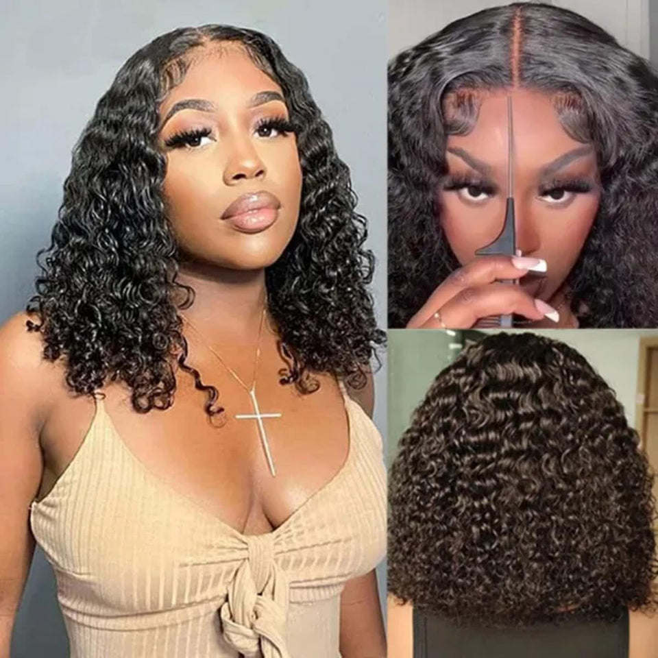 ISEE Wear and Go glueless wig water wave lace front for fast natural styling