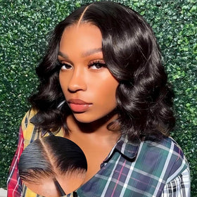 ISEE Wear and Go glueless wig front close-up with natural hairline and soft Remy hair.