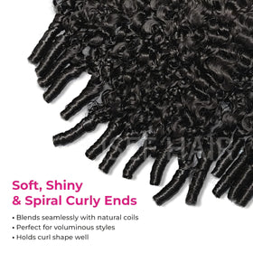 ISEE wig with finger coil ends for added volume