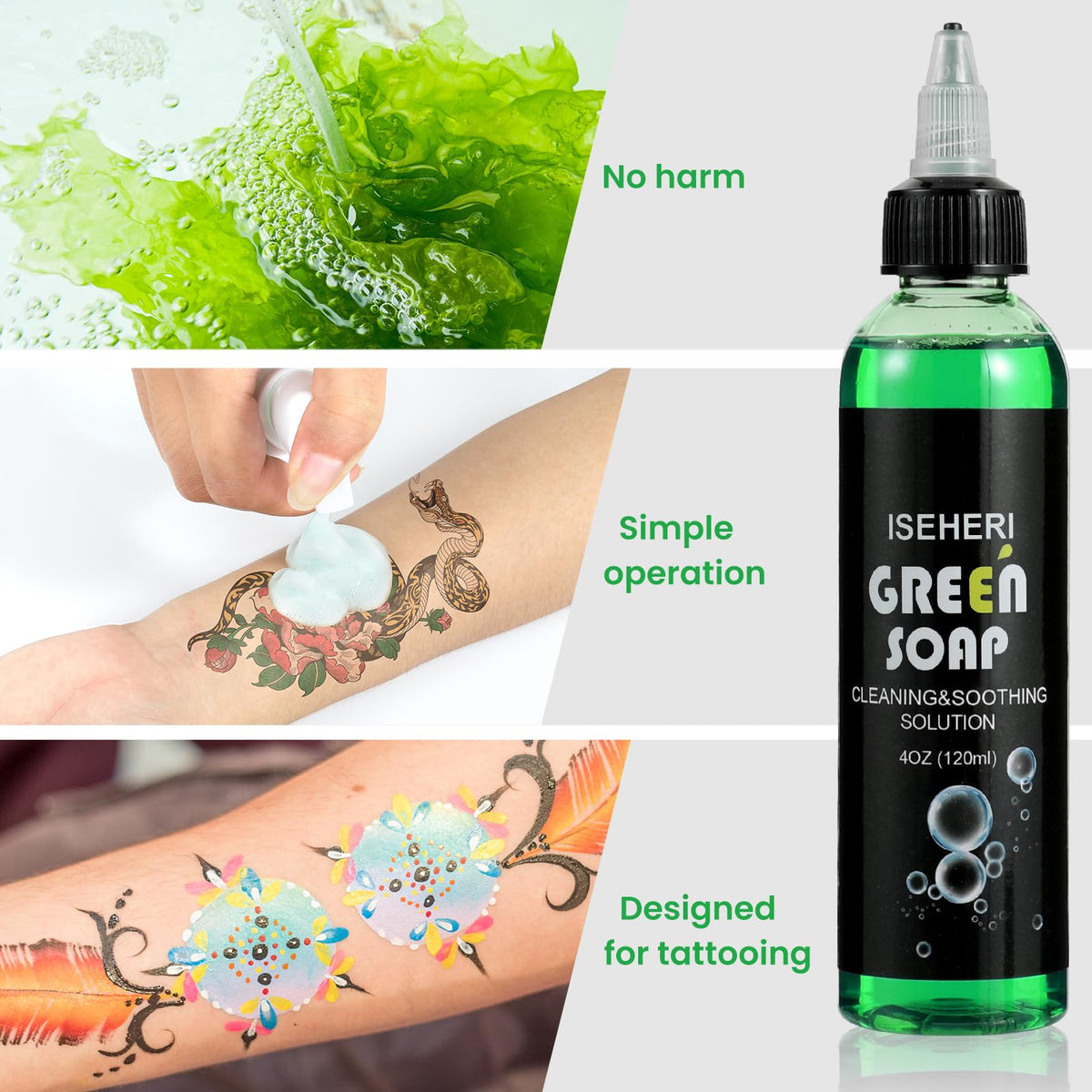 ISEHERI vegan ink bottle highlights premium, cruelty-free formulation.