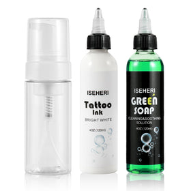 ISEHERI white tattoo ink bottle for precise color and clean lines.