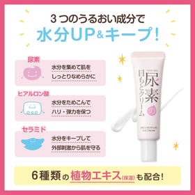 Ishizawa Labs Sukoyaka Suhada Urea Eye Cream 30g application-point demonstrates under-eye convenience.
