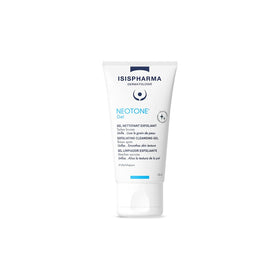 IsisPharma Exfoliating Cleansing Gel on face for brighter, clarified skin