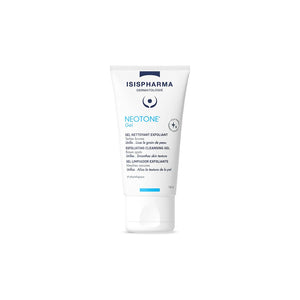 IsisPharma Exfoliating Cleansing Gel on face for brighter, clarified skin